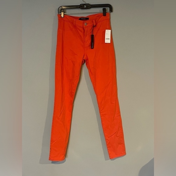 J Brand Pants - NWT JBRAND size 27 women’s bright coral mid-rise super skinny